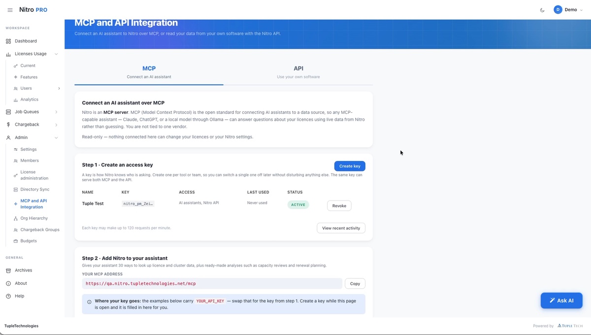 Nitro MCP integration